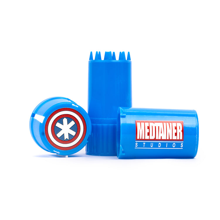 Medtainer Studios - Captain America Edition (Blue) | Airtight Grinder & Storage