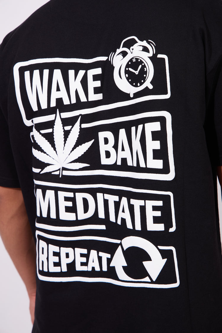 Wake Bake Meditate Tee